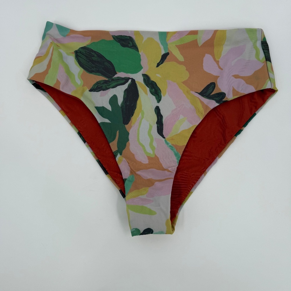 Jolyn Swimsuit Women Small Bikini Bottom Natia Boho Beige Neutral Green Tropical